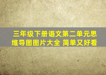 三年级下册语文第二单元思维导图图片大全 简单又好看